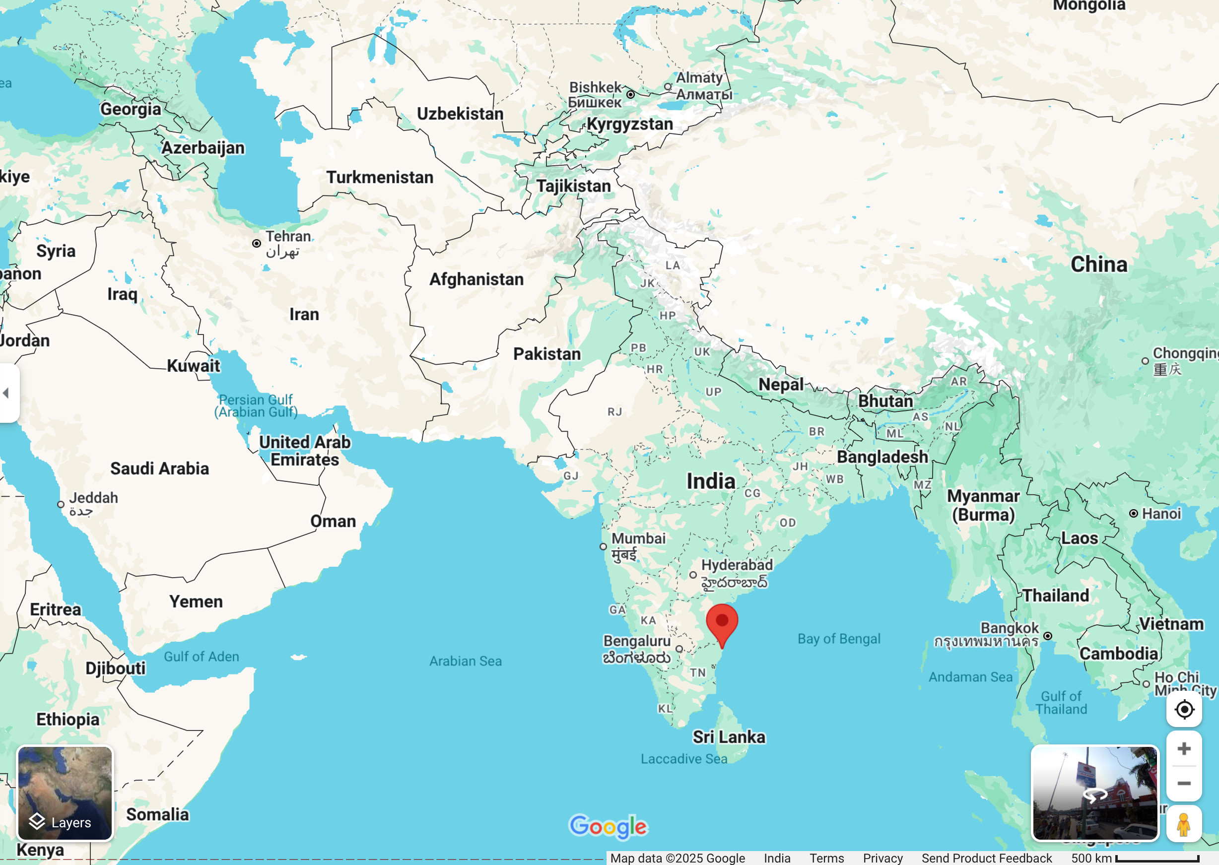 Chennai on the map